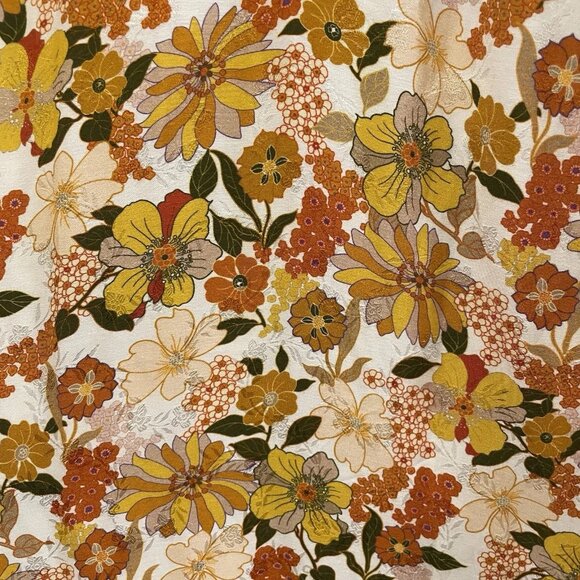 SANDRO PARIS Ecru Floral Viscose Long Balloon Sleeve Shirt Dress Sz 4 NWT MSRP$4 - Picture 6 of 11